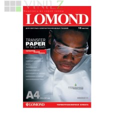 Термотрансферная бумага Lomond (A4, для струйной печати, для светлых тканей)