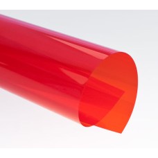 Цветной прозрачный пластик листовой A3, 0.18/0.2мм, ПВХ, красный