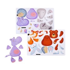 Магнитные пазлы Зоопарк (6 животных) Магнитные пазлы Зоопарк (6 животных)