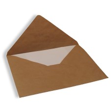 Крафт конверт C6, 114x162 мм (коричневый), треугольный клапан