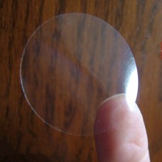 Наклейки прозрачные круглые (на клапан упаковки), 25 мм